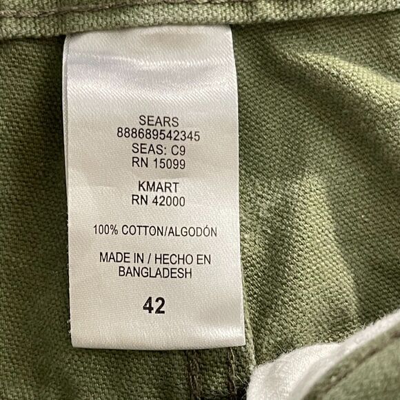 CRAFTSMAN Shorts Men's 42 Work Cargo Pockets Heavy Duty Rugged Canvas Green - Picture 7 of 11